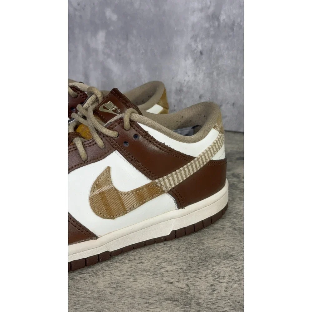 Nike Dunk Low GS Brown Plaid 4Y/ 5.5W Sneakers FV3653-191